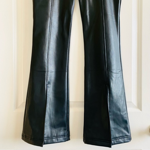 Black Faux Leather Flare Pants | Size: Medium - Picture 1 of 5
